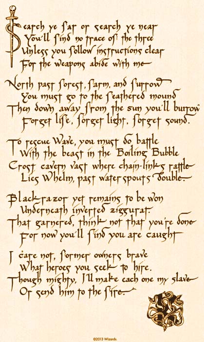 White Plume Mountain Poem